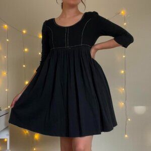 Marc Jacob’s vintage black three quarter sleeve mini babydoll dress